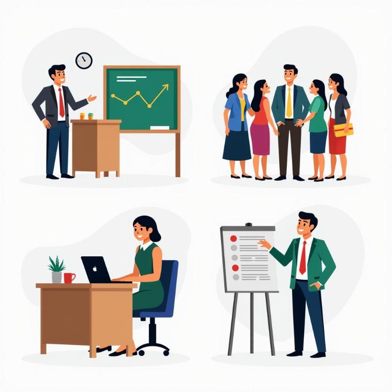 Minh hoa cac vi tri cong viec cu the trong nganh Viet Nam hoc nhu giang vien, huong dan vien