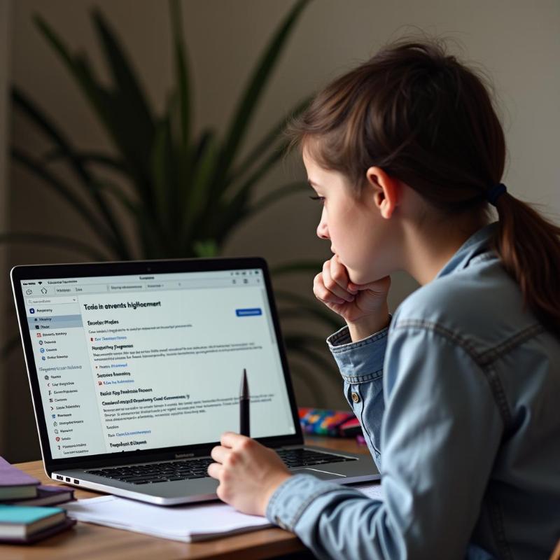 Một bạn trẻ đang ngồi suy nghĩ về các lựa chọn ngành học phù hợp với mong muốn làm tổ chức sự kiện