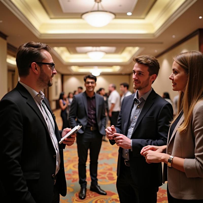 Sinh viên học quản lý sự kiện trong ngành du lịch tại khách sạn hoặc trung tâm hội nghị