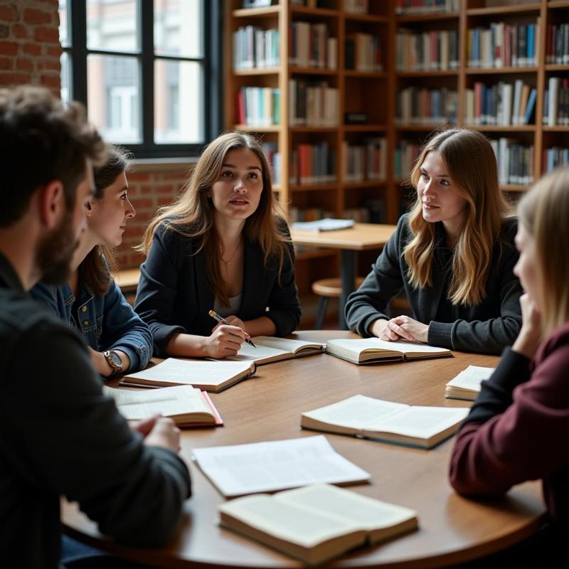 Sinh viên khối C đang nghiên cứu các vấn đề xã hội và nhân văn