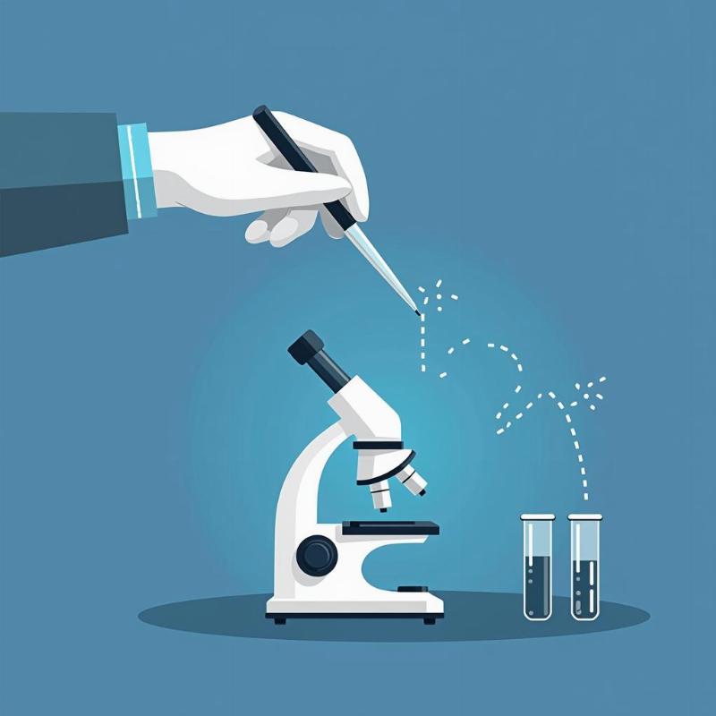 Hình ảnh biểu tượng cho sự cẩn thận, tỉ mỉ trong nghề xét nghiệm y học