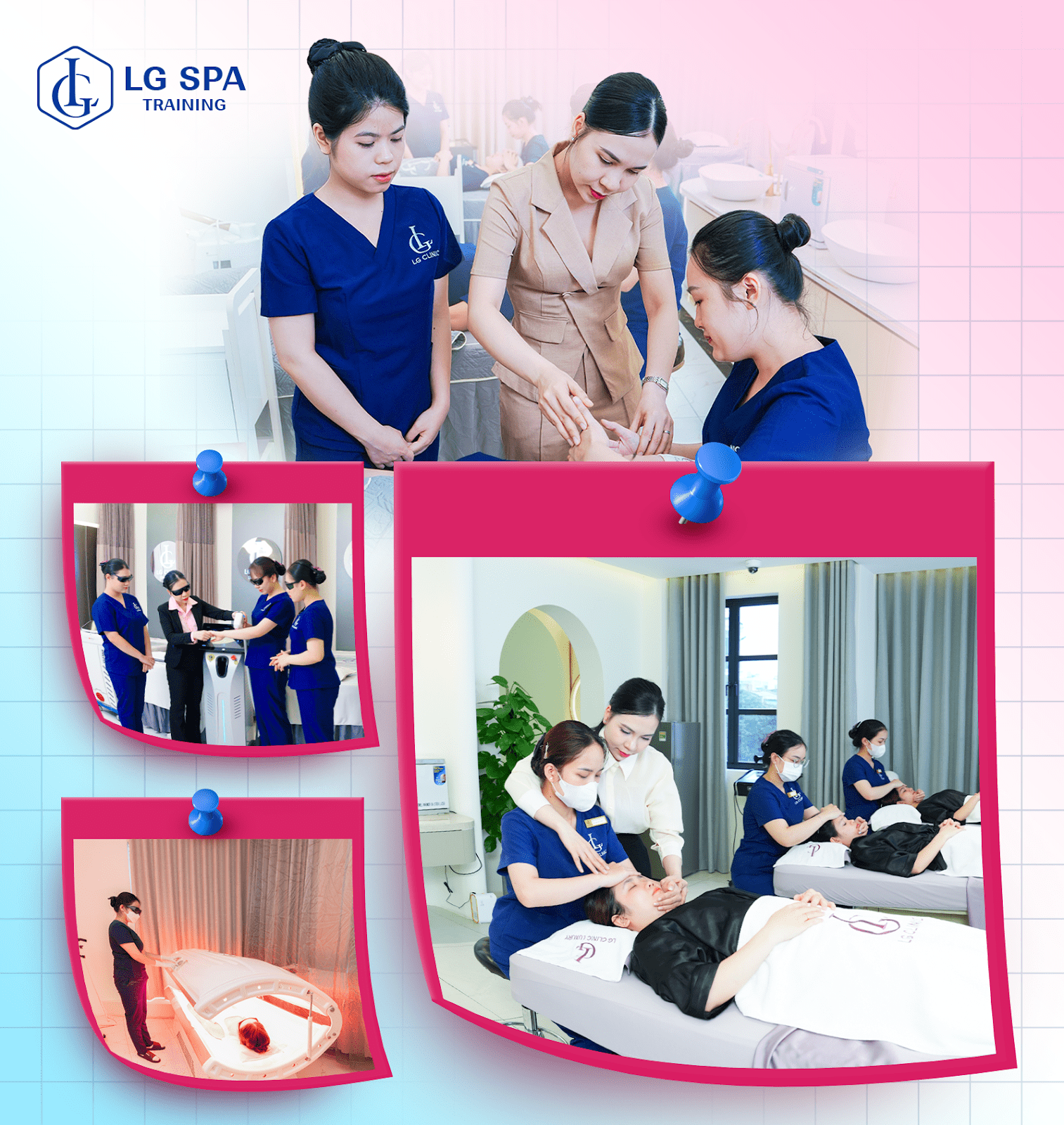 Các khóa học tại LG Spa Training Center được thiết kế linh hoạt, phù hợp cho mọi đối tượng muốn theo nghề spa bài bản